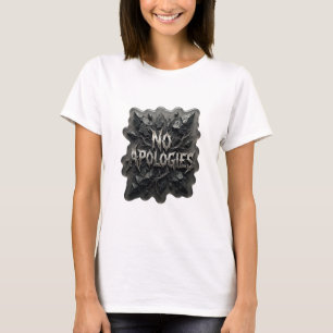 Sharp Silver NO APOLLOGIES Custom Tee