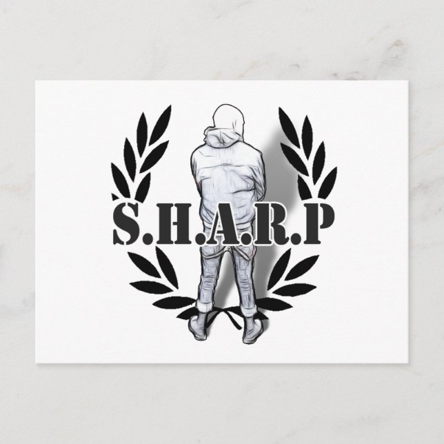 sharp skin standing postcard (Front)