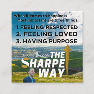 Sharpe Way Pursuit of Happiness Leave Behind Cards