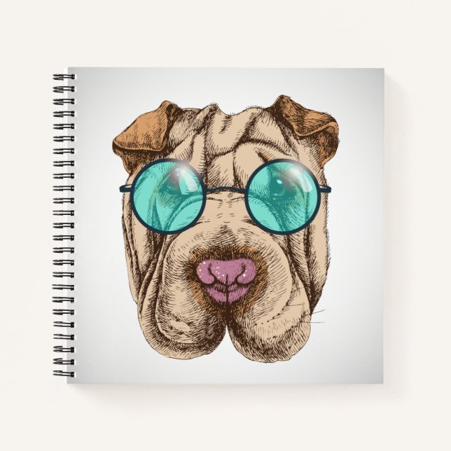 Sharpei In Sunglasses Notebook (Front)