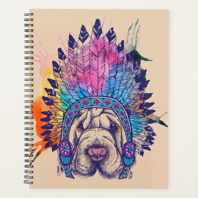 Sharpei Native American Indian Chief Planner (Front)
