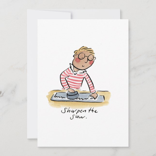 Sharpen the Saw Invitation (Front)