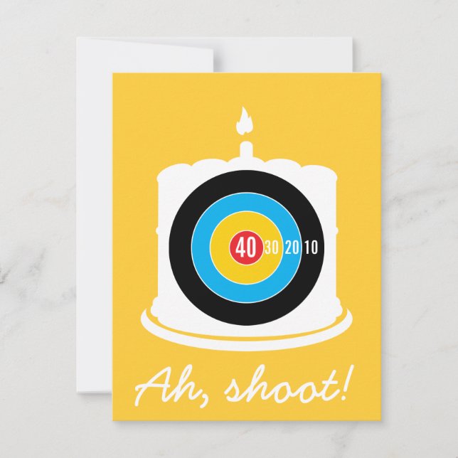 Sharpshooter's 40th Birthday - Dart Invitation (Front)