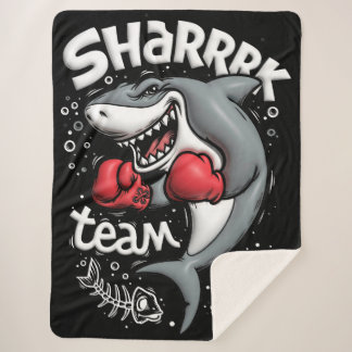 Sharrrk Team Design Sherpa Blanket