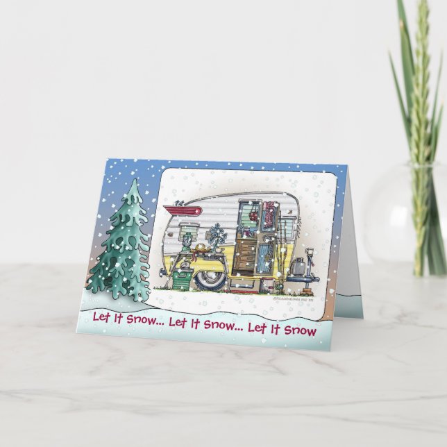 Shasta Camper Trailer Holiday Cards (Front)