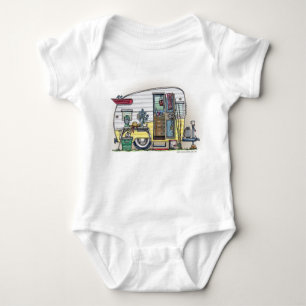 Shasta Camper Trailer RV Baby Bodysuit