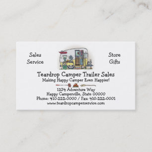 Shasta Camper Trailer RV Business Card