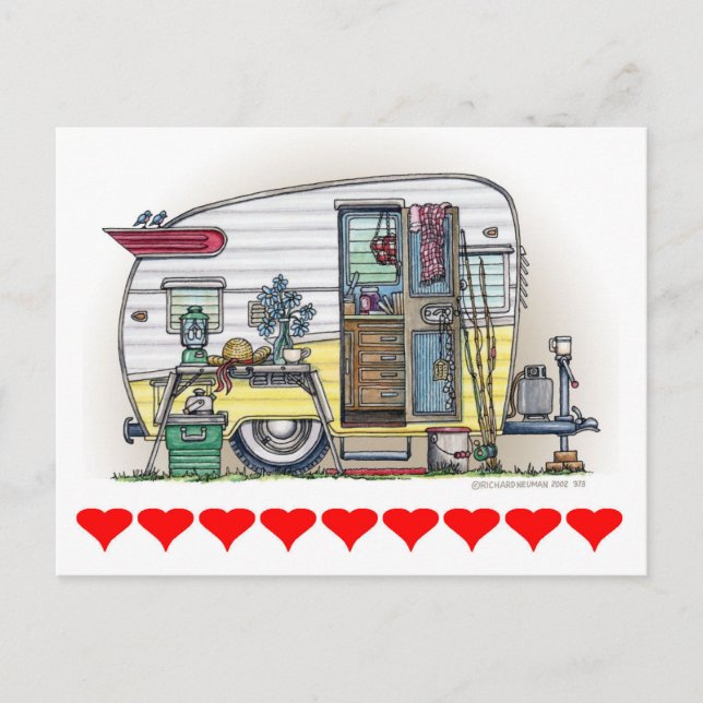 Shasta Camper Trailer RV Postcard (Front)