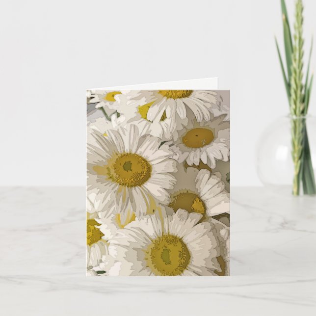 Shasta Daisies Blank Notecard (Front)
