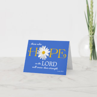 Shasta Daisy Hope in the Lord Isaiah 40:31 Card