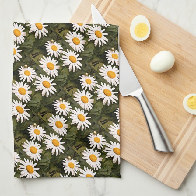 Shasta Daisy r Kitchen Hand Towel (Quarter Fold)
