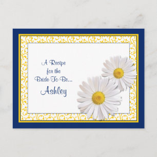 Shasta Daisy Recipe Card for the Bride to Be