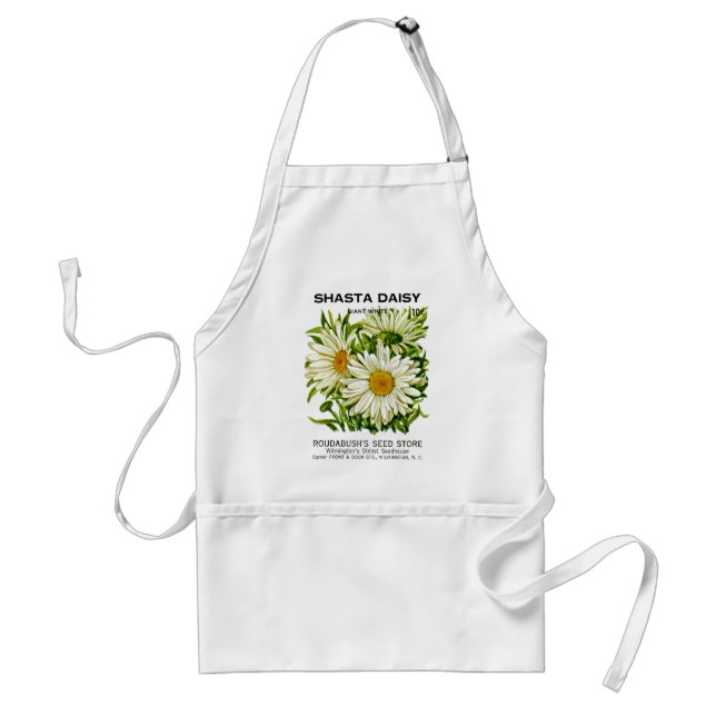 Shasta Daisy Vintage Seed Packet Standard Apron (Front)