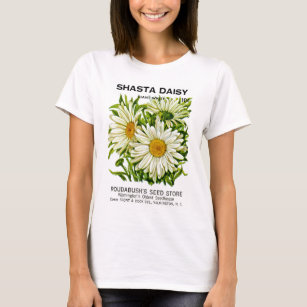 Shasta Daisy Vintage Seed Packet T-Shirt