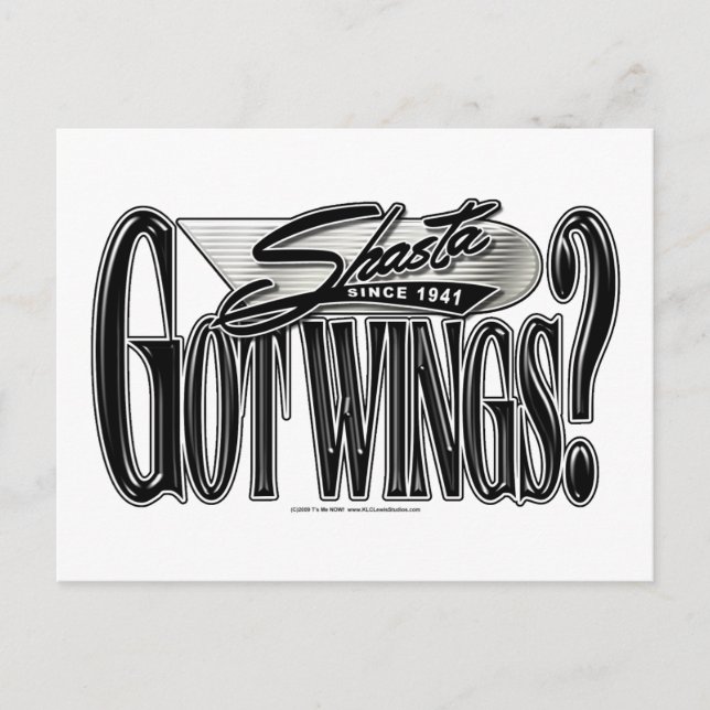 Shasta -- Got Wings? Postcard (Front)