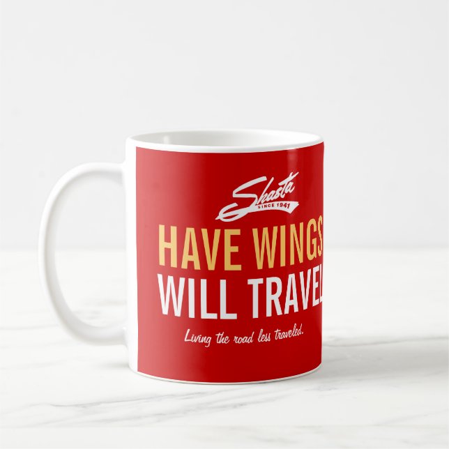 Shasta Have Wings - Will Travel Customisable Coffee Mug (Left)