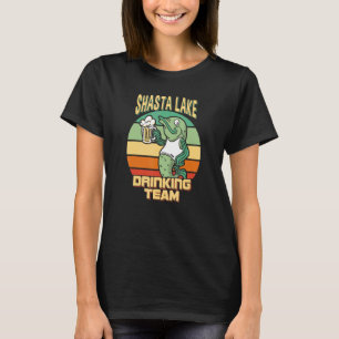 Shasta Lake Drinking Team Funny Fish Beer Fishing T-Shirt