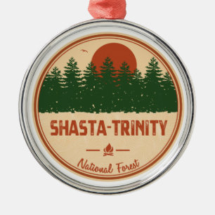Shasta-Trinity National Forest Metal Tree Decoration