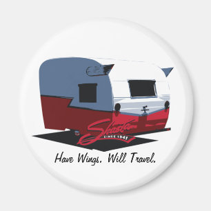 Shasta Vintage Camper - Red Magnet