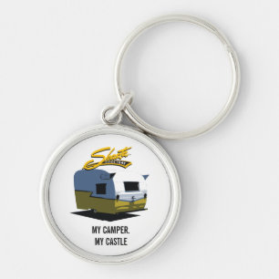 Shasta Vintage Camper - Yellow Key Ring