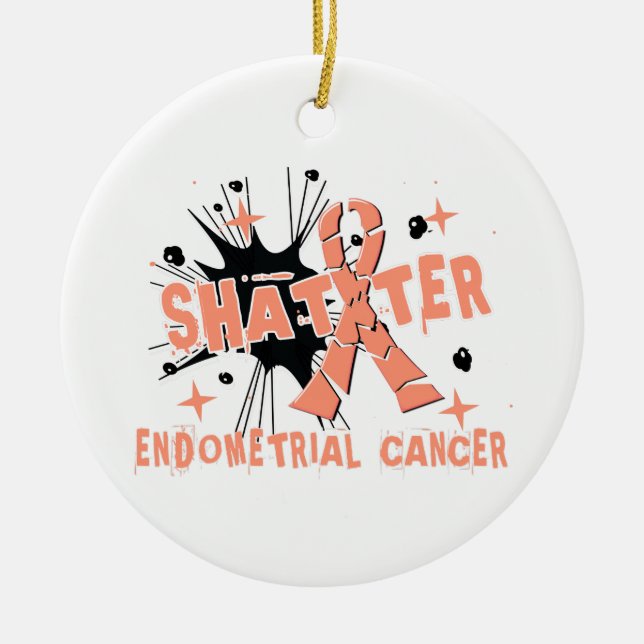 Shatter Endometrial Cancer Ceramic Tree Decoration (Front)