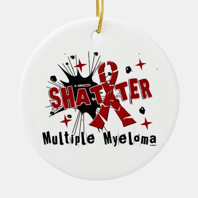 Shatter Multiple Myeloma Ceramic Tree Decoration (Front)
