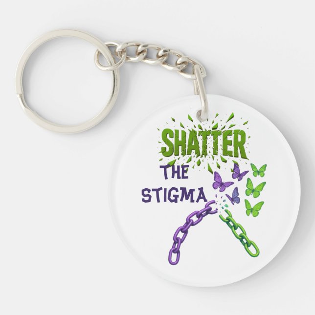 Shatter the Stigma - Mental Health Key Ring (Front)