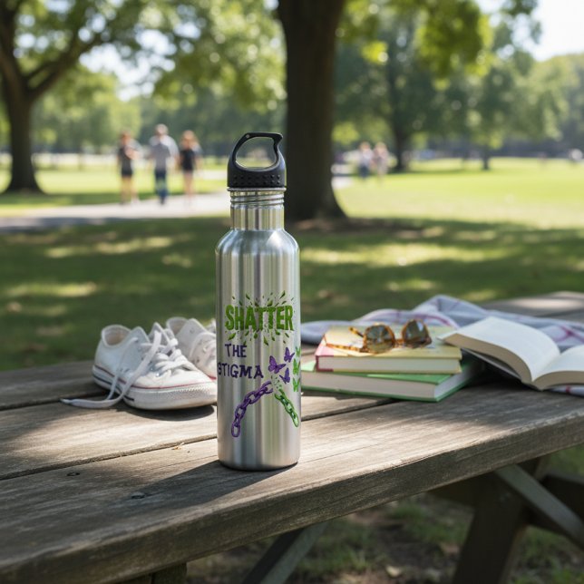 Shatter the Stigma - Mental Health Water Bottle (Creator Uploaded)