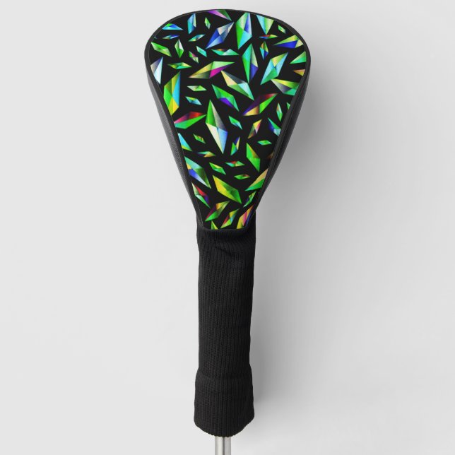 Shattered Colour Green Golf Head Cover (Front)