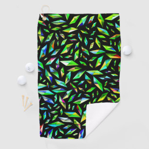 Shattered Colour Green Golf Towel