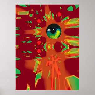 Shattered Dreamer Ken Gauge Surrealist Poster