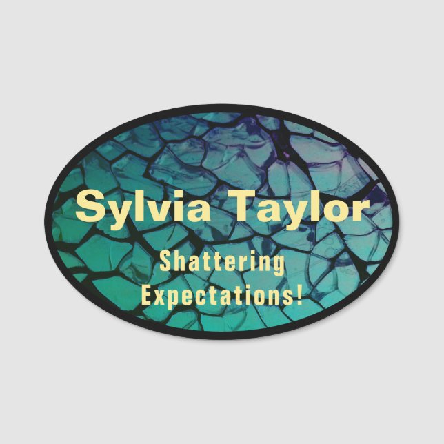 Shattered Glass Name Tag (Front)