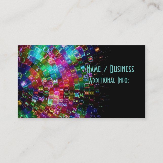 Shattered Glass Spiral Business Card 2 (Front)