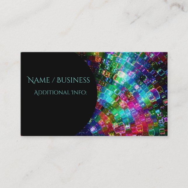 Shattered Glass Spiral Business Card 5 (Front)
