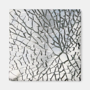 Shattered glass texture magnet