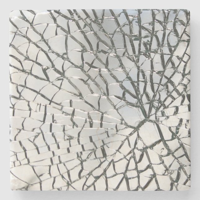 Shattered glass texture stone coaster (Front)