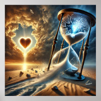 Shattered Hourglass: A Surreal Vision of Time and