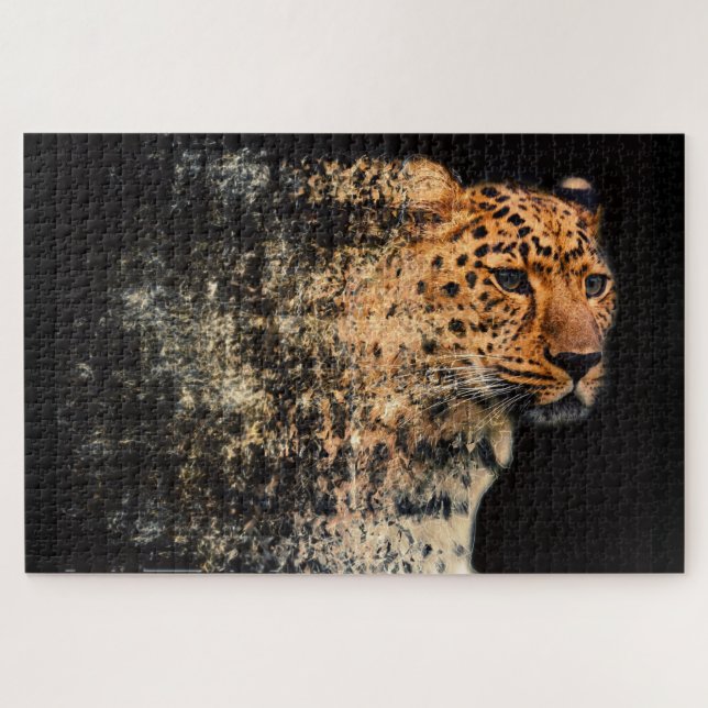 Shattered Leopard Jigsaw Puzzle (Horizontal)