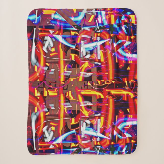 shattered lights sherpa blanket (Front)