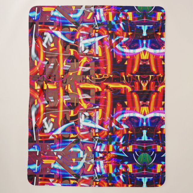 shattered lights sherpa blanket (Front)