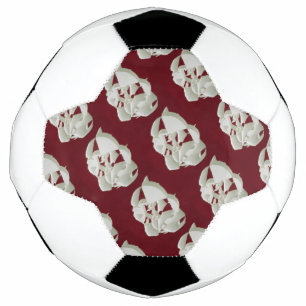 Shattered marble abstract modern art white plum soccer ball