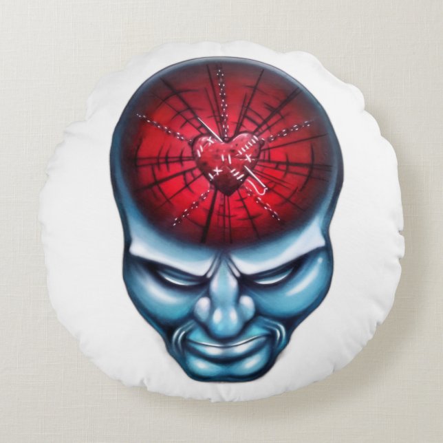 “Shattered Mind” Round Cushion (Front)