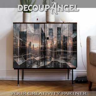 Shattered New York Skyline - Decoupage - Tissue Paper