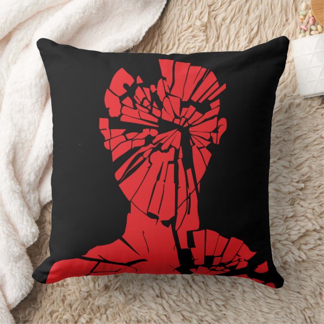 Shattered Red Reflection Cushion (Blanket)