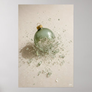 Shattering Ornament 45 Degree Overhead Poster
