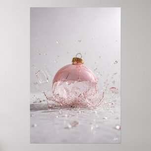 Shattering Ornament Frogs Eye View Poster