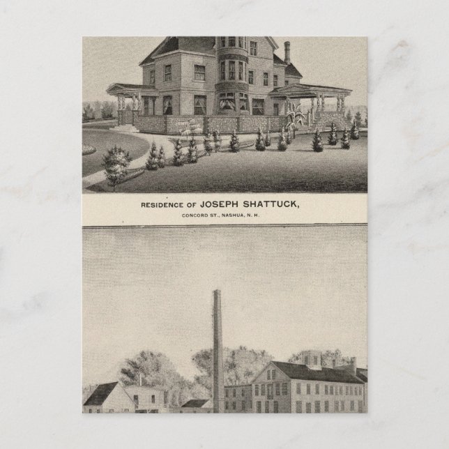 Shattuck residence, McLane Mills Postcard (Front)