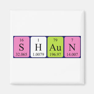 Shaun periodic table name magnet