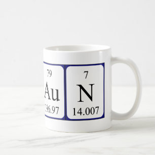 Shaun periodic table name mug