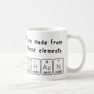Shaun periodic table name mug